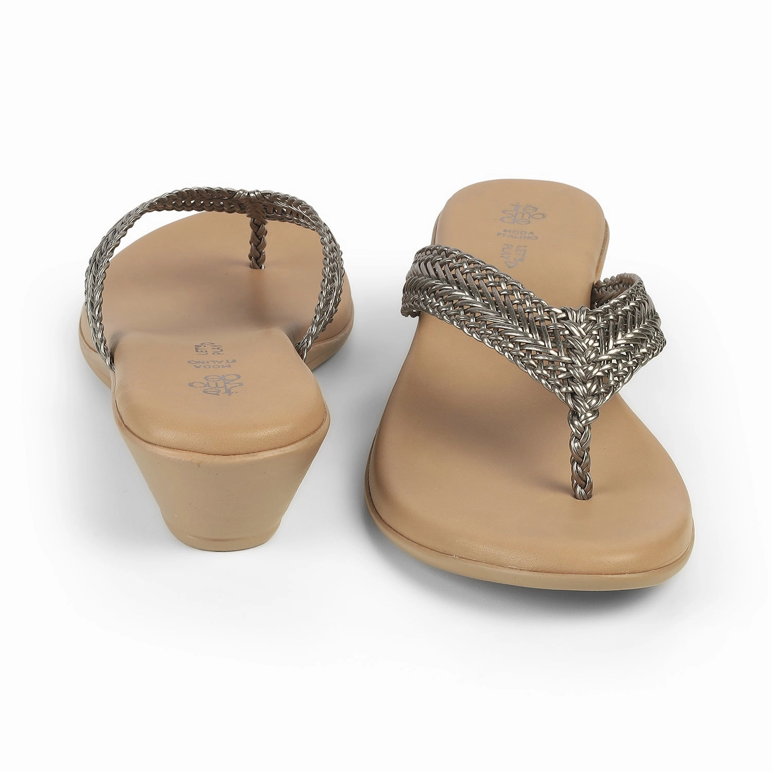 Tresmode Soeve Pewter Women's Dress Sandals Slippers Sandals