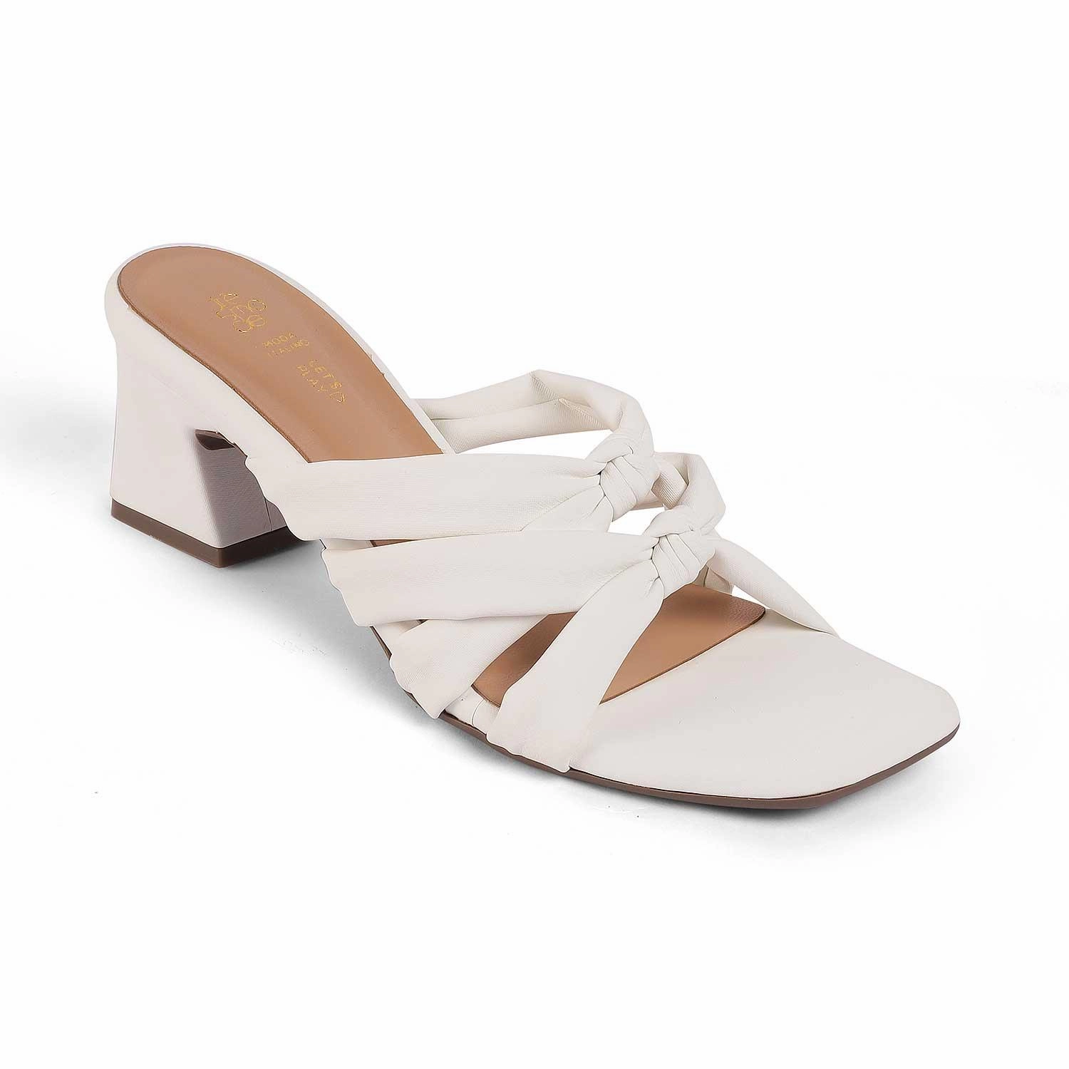 Wide Width Closed Toe Sandals Tresmode Sofstrip White Women's Casual Block Heel Sandals