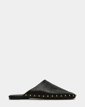 Snakeskin Flats Shoes PEARSON BLACK LEATHER