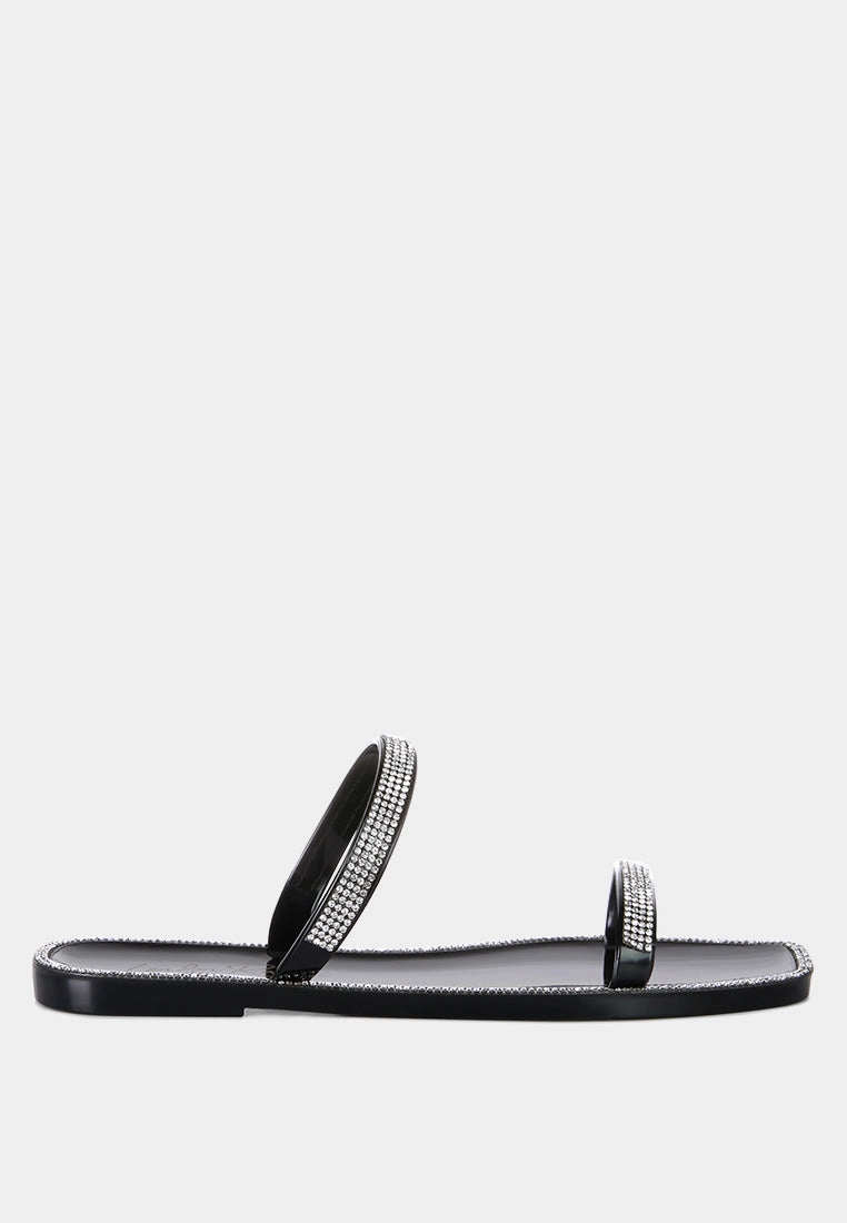 fenta diamante detail jelly flats Canvas Shoes Flat