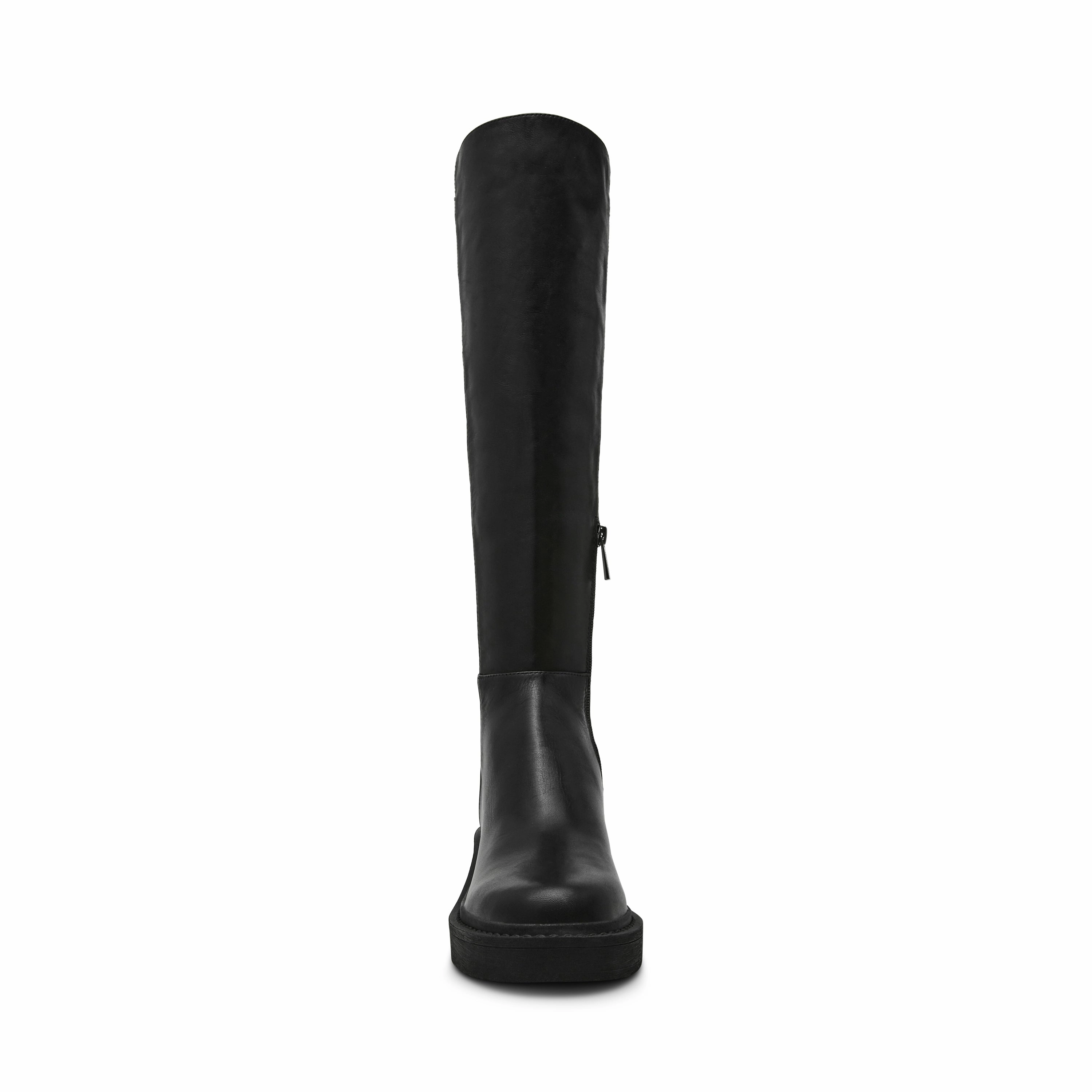 Thigh High Flat Boots Cryptic Boot BLACK ACTION LEATHER