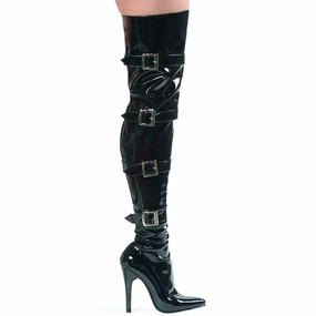 Best Winter Dress Boots 5" Heel Stretch Thigh Boot (ES511-Buckleup)