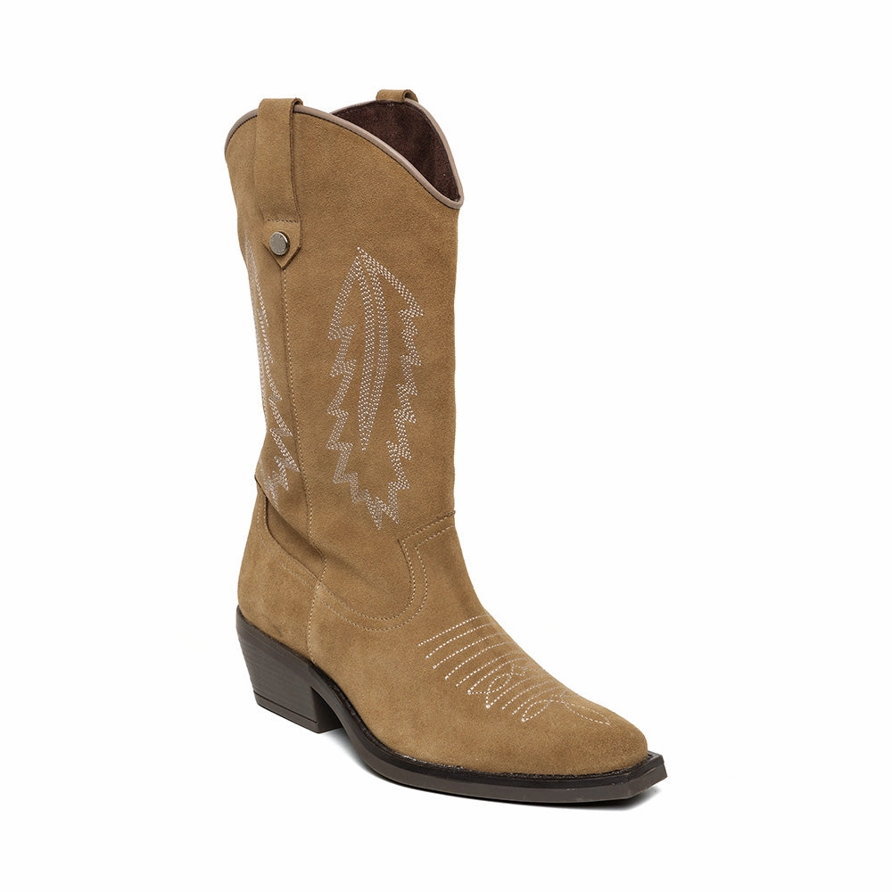 Wallace Boot TAUPE SUEDE Sock Ankle Boots