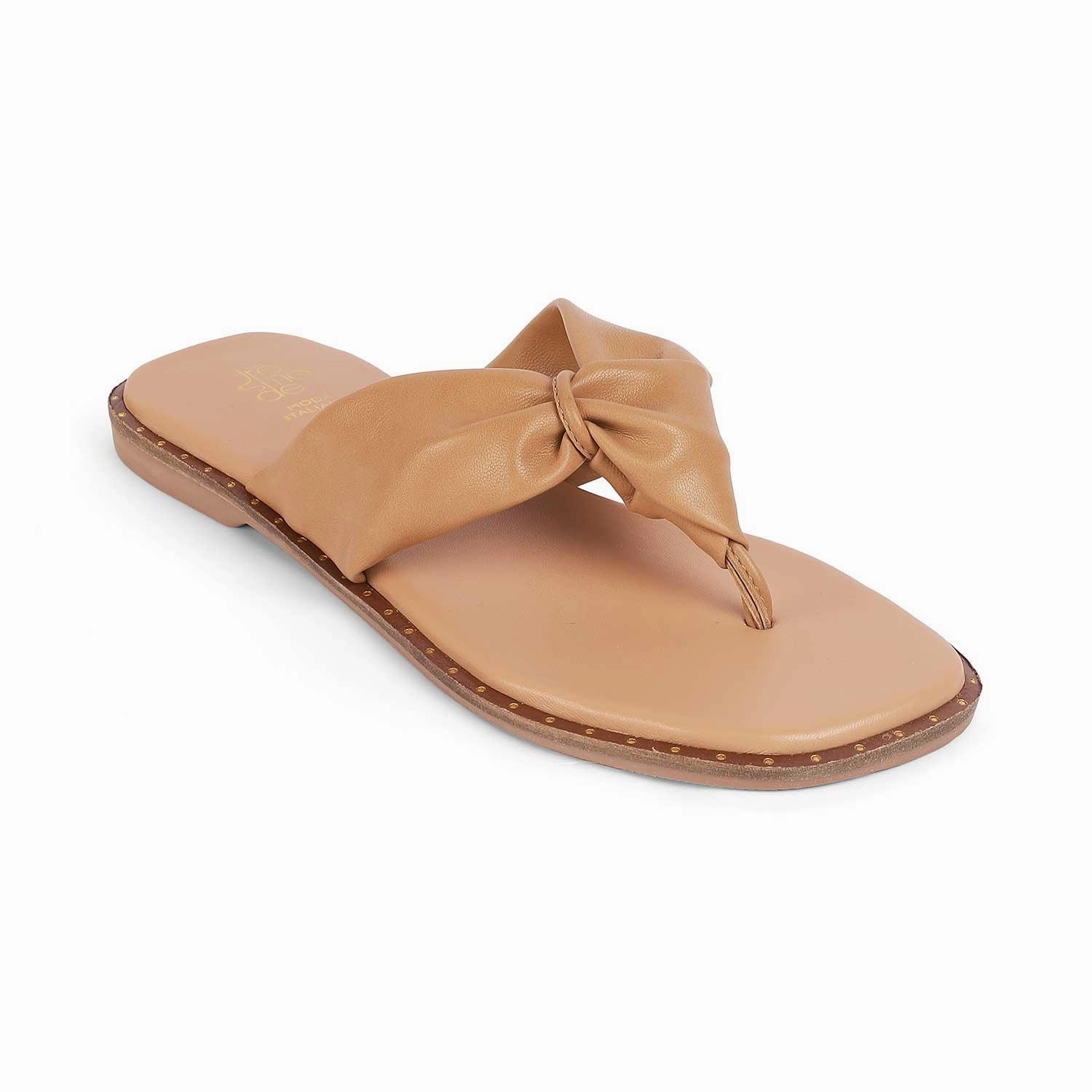 Tresmode Tie Tan Women's Casual Flats Classy Flat Shoes