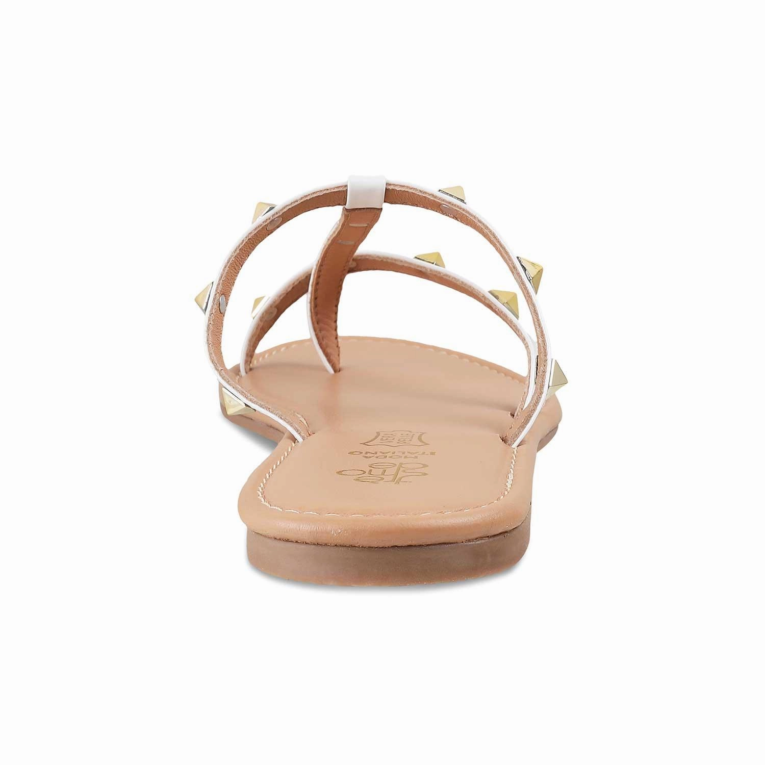 Lace Up Ballet Shoes The Astud White Women's Casual Flats Tresmode