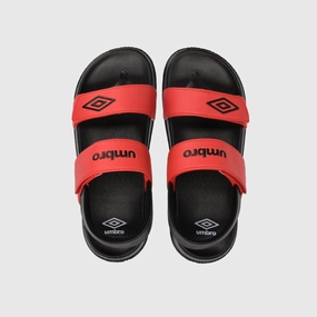 Umbro Youth Embossed Strap Sandals Red Slides Asuna