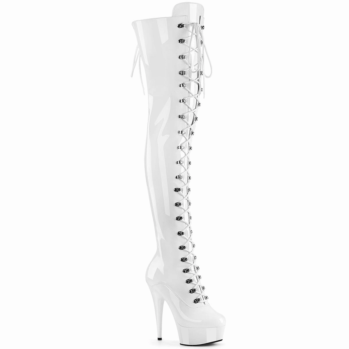 Fireman Boots 6" Stiletto Stretch Thigh High Boot (DELIGHT-3022)