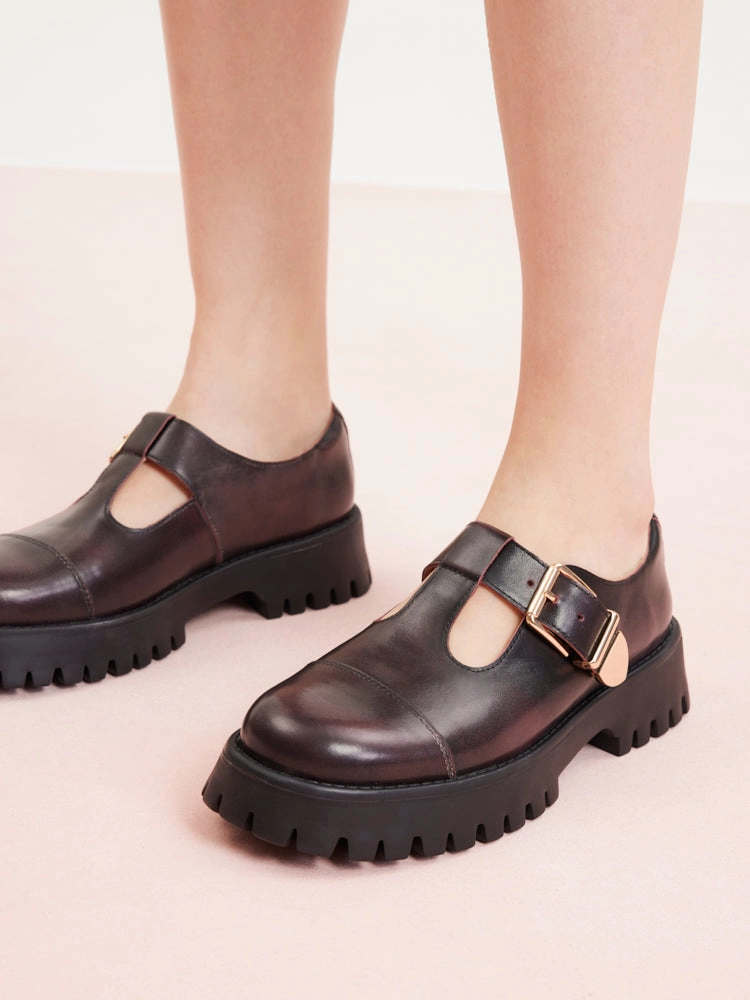 Blanquer T-Bar Mary Jane Loafers Plaform Loafers