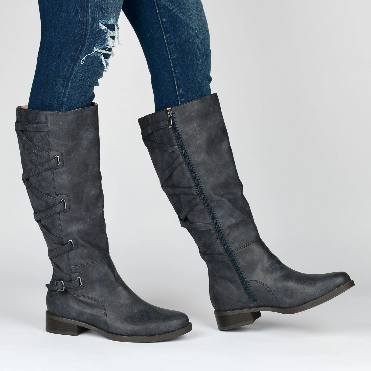 Uggs F CARLY RIDING BOOTS IN VEGAN LEATHER