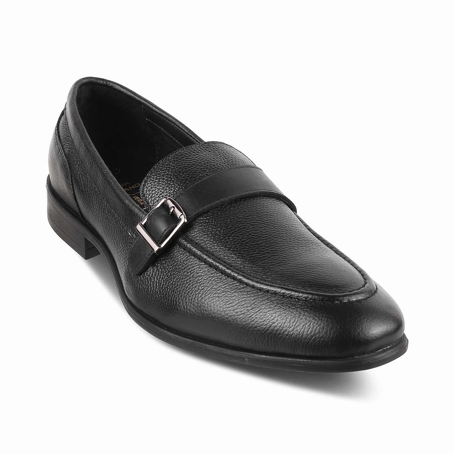 The Heiden Black Men's Leather Loafers Tresmode Best Summer Loafers