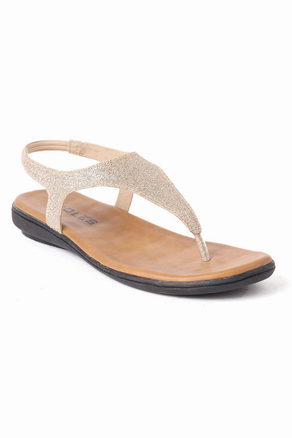 SOLES Gold Flat Sandals - Luxurious Comfort Royal Plantation Sandals Resort