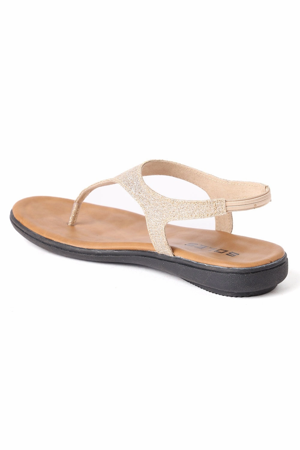 SOLES Gold Flat Sandals - Luxurious Comfort Sandals Golf