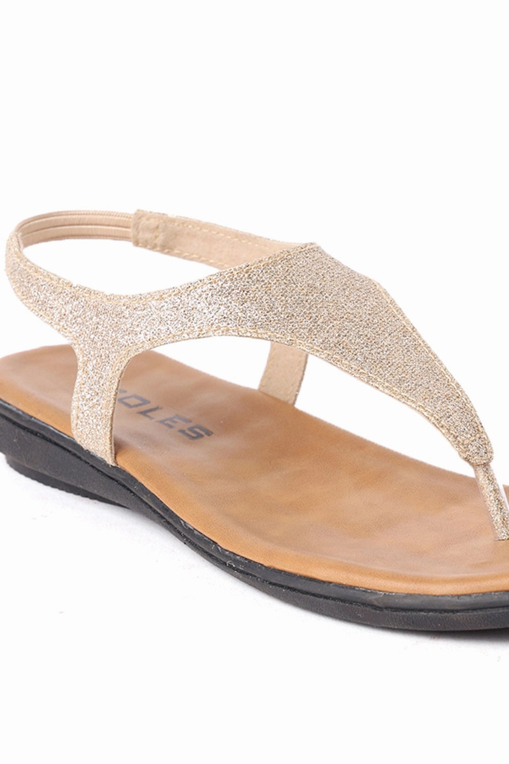 SOLES Gold Flat Sandals - Luxurious Comfort Malibu Sandals
