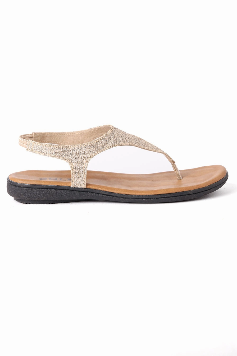 SOLES Gold Flat Sandals - Luxurious Comfort Cross Sandals