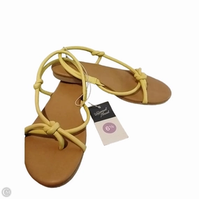 Flip Flop Heels Sandals Flip Flops By Universal Thread In Yellow, Size: 6.5