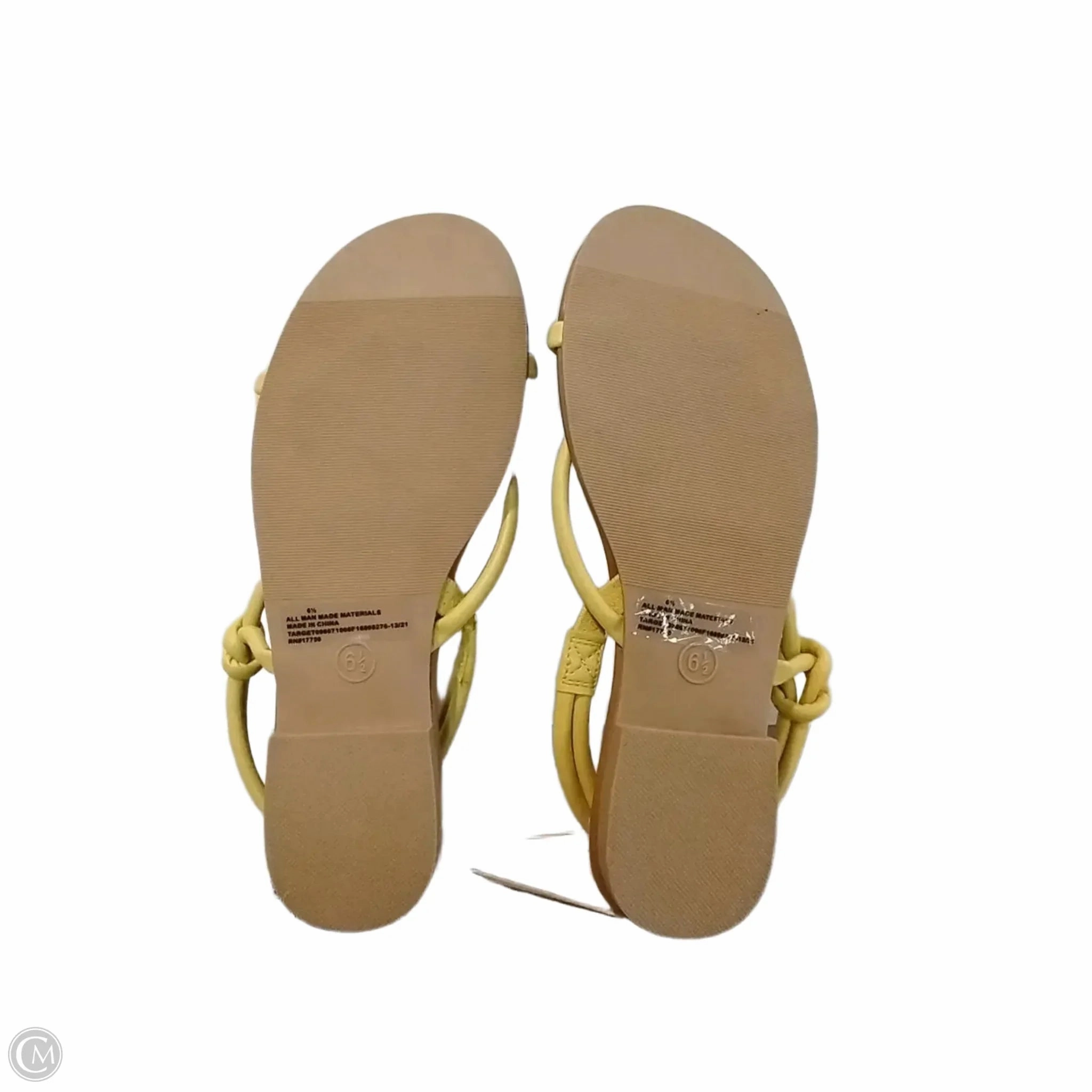 Best Flip Flops Rheumatoid Arthritis Sandals Flip Flops By Universal Thread In Yellow, Size: 6.5
