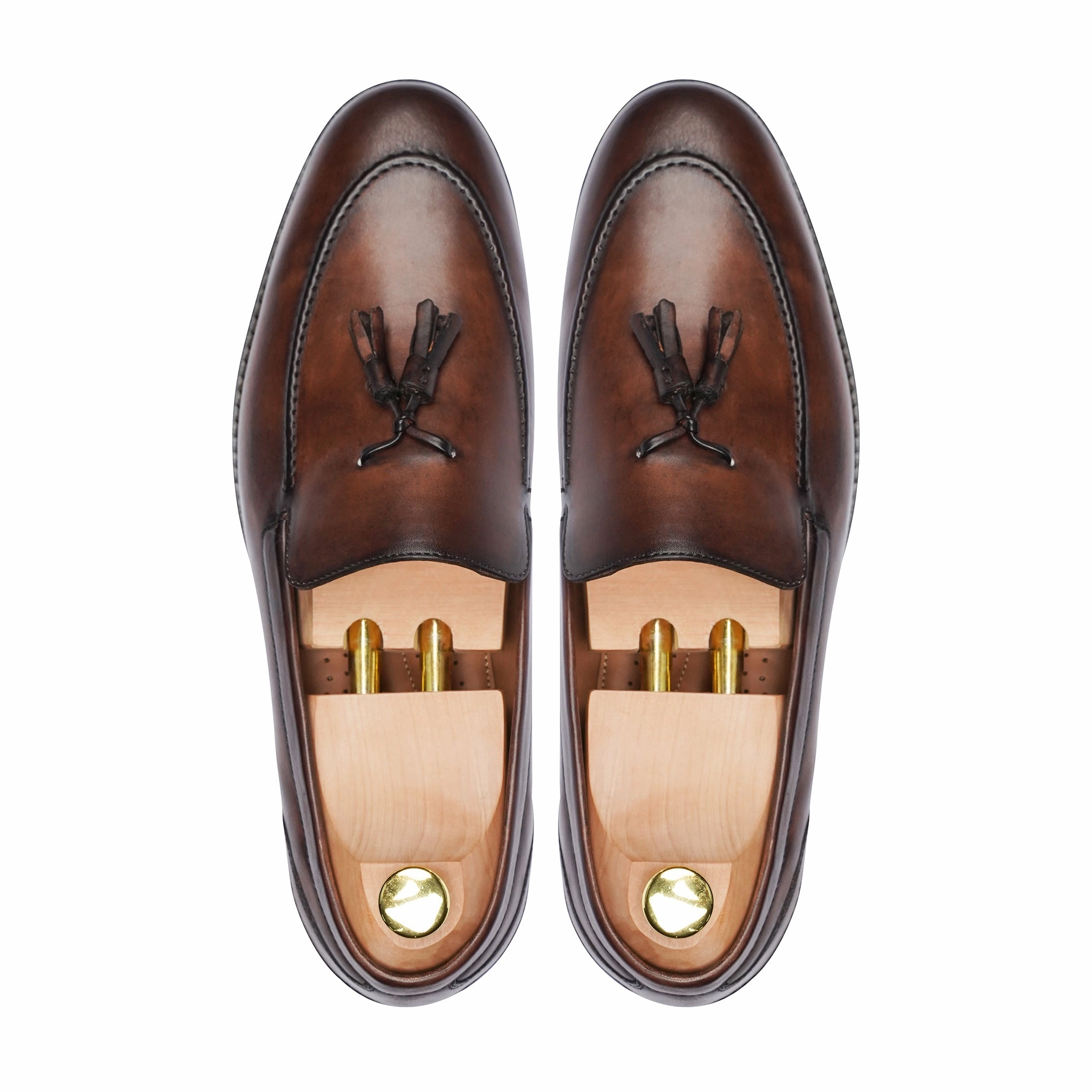 Cabana - Men's Brown Patina Calf Leather Loafer Pink Loafers