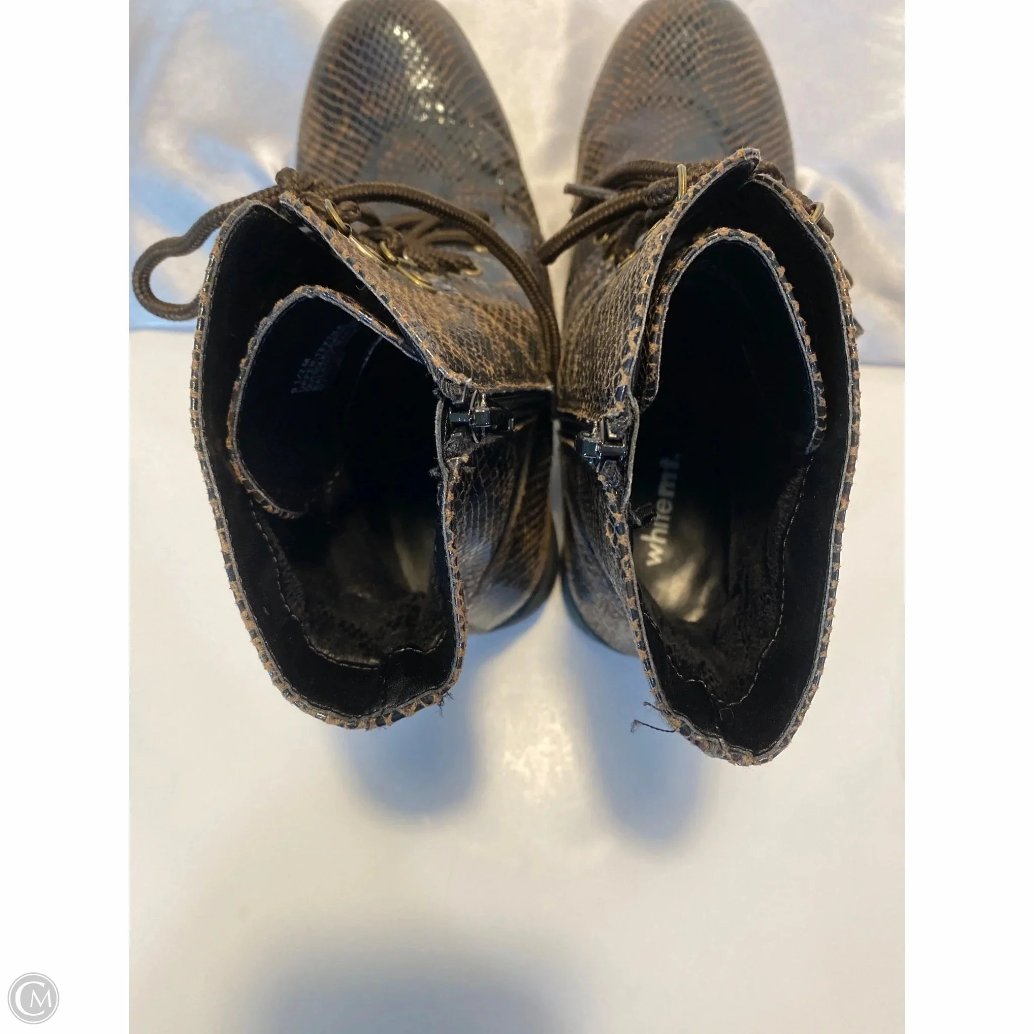 Boots Combat By White Mountain In Snakeskin Print, Size: 9.5 Us Speed Lace Combat Boot Americana Pipedream