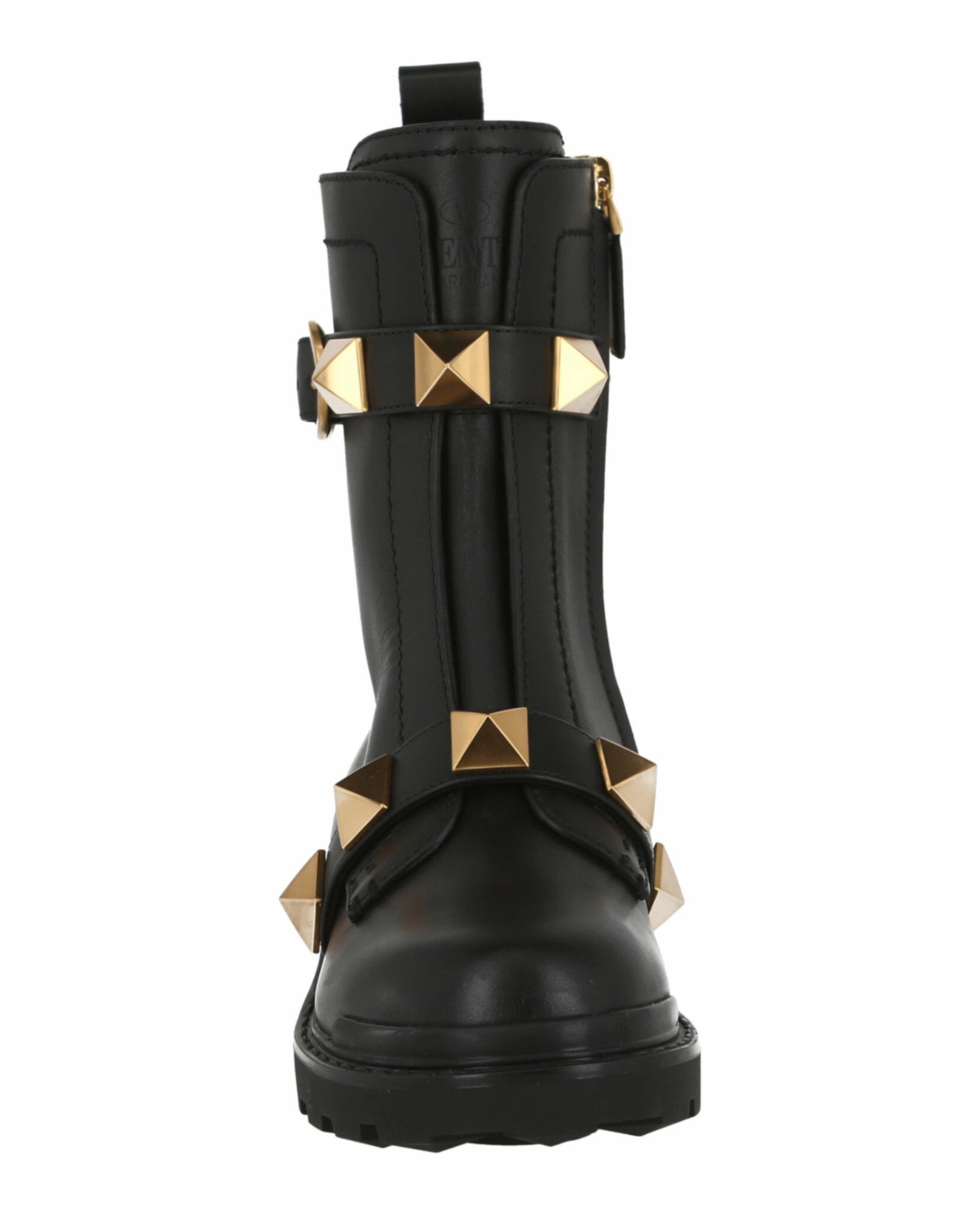 Roman Stud Ankle Combat Boots Zip Combat Boots