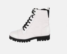 Women's Easeci Combat Boot In White Combat Boots Size 12 Wide