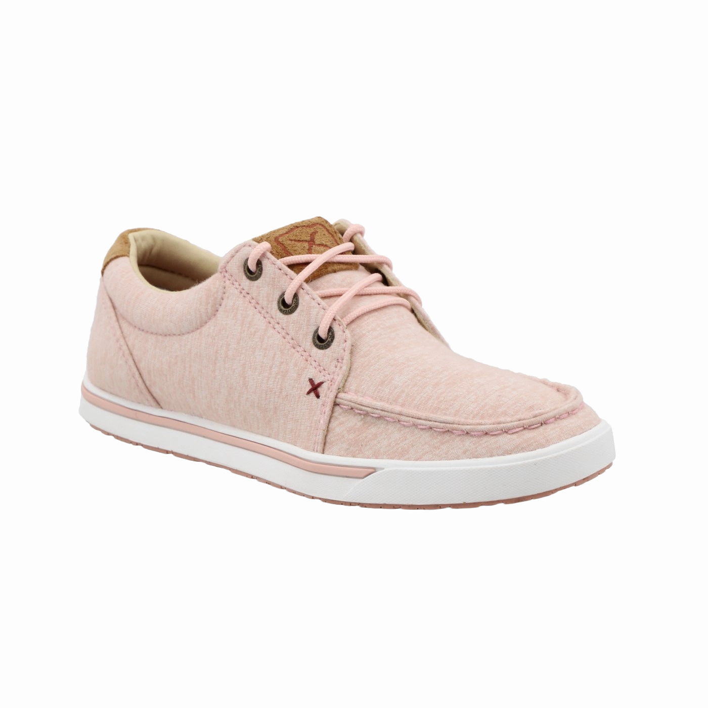 Tennis Shoes Finish Line Twisted X Ladies Moc Toe Baby Pink Slip-On Casual Shoes WCA0053