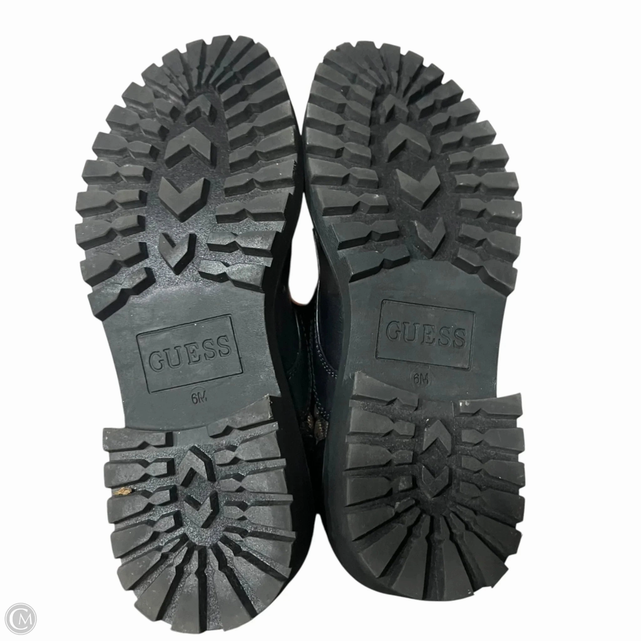 Obsidian Pocket Combat Boots Review Boots Combat By Guess In Black & Tan, Size: 6