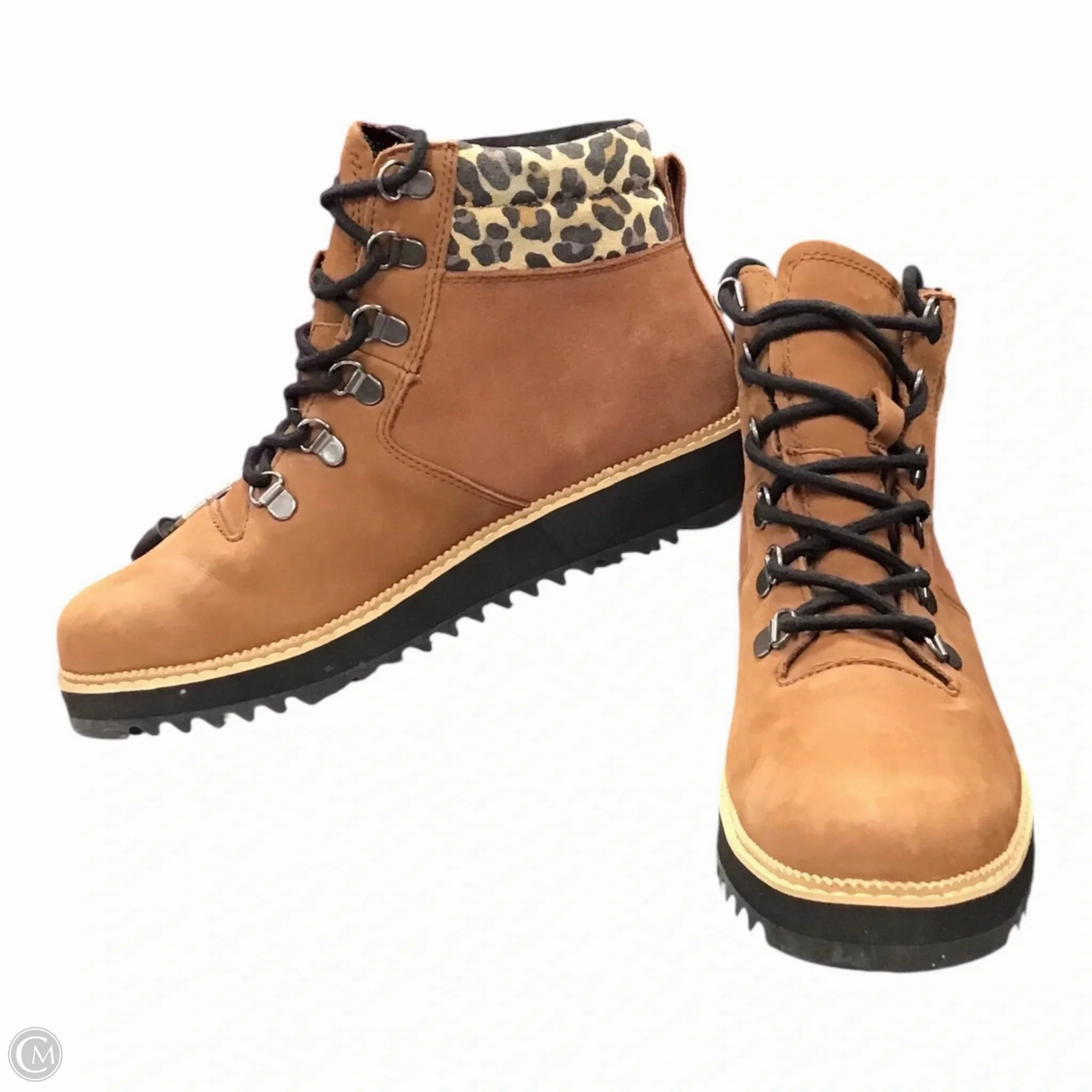 Dark Brown Combat Boots Boots Combat By Toms In Animal Print, Size: 7