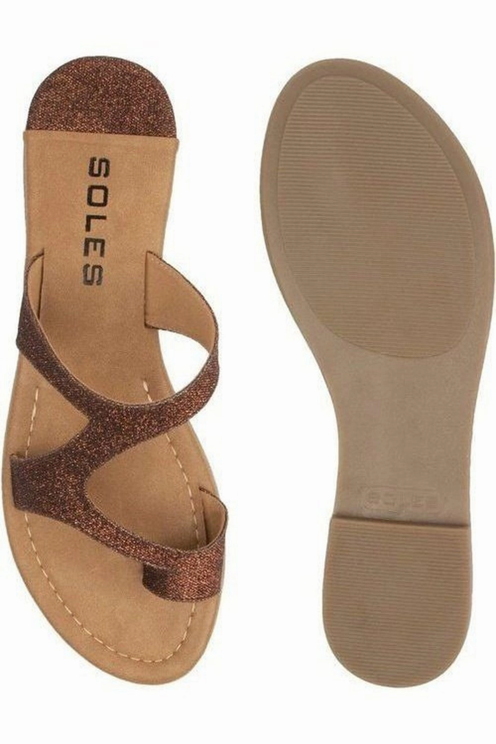 Crochet Sandals SOLES  Bronze Laser Cut Party Flat Sandals