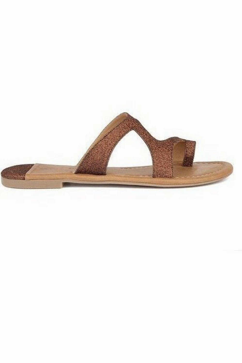 SOLES  Bronze Laser Cut Party Flat Sandals Best Supportive Sandals