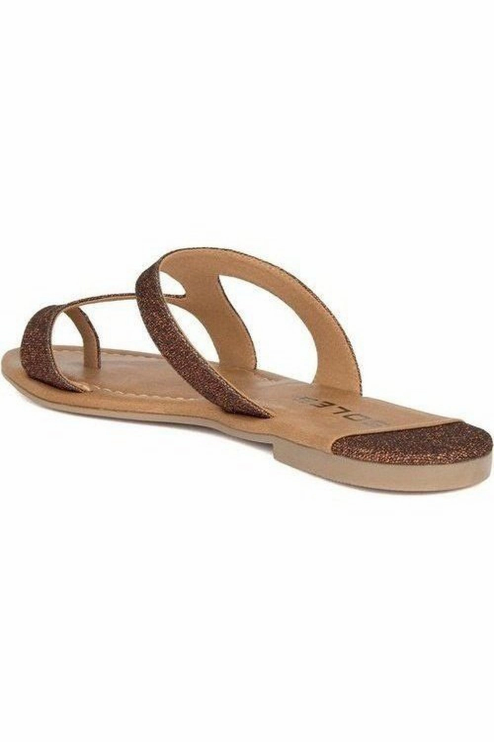 SOLES  Bronze Laser Cut Party Flat Sandals Sandals Jamaica Negril