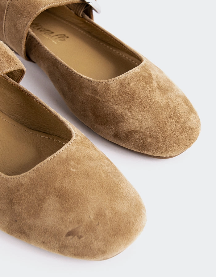 Vady Taupe Suede A Mary Jane Shoe
