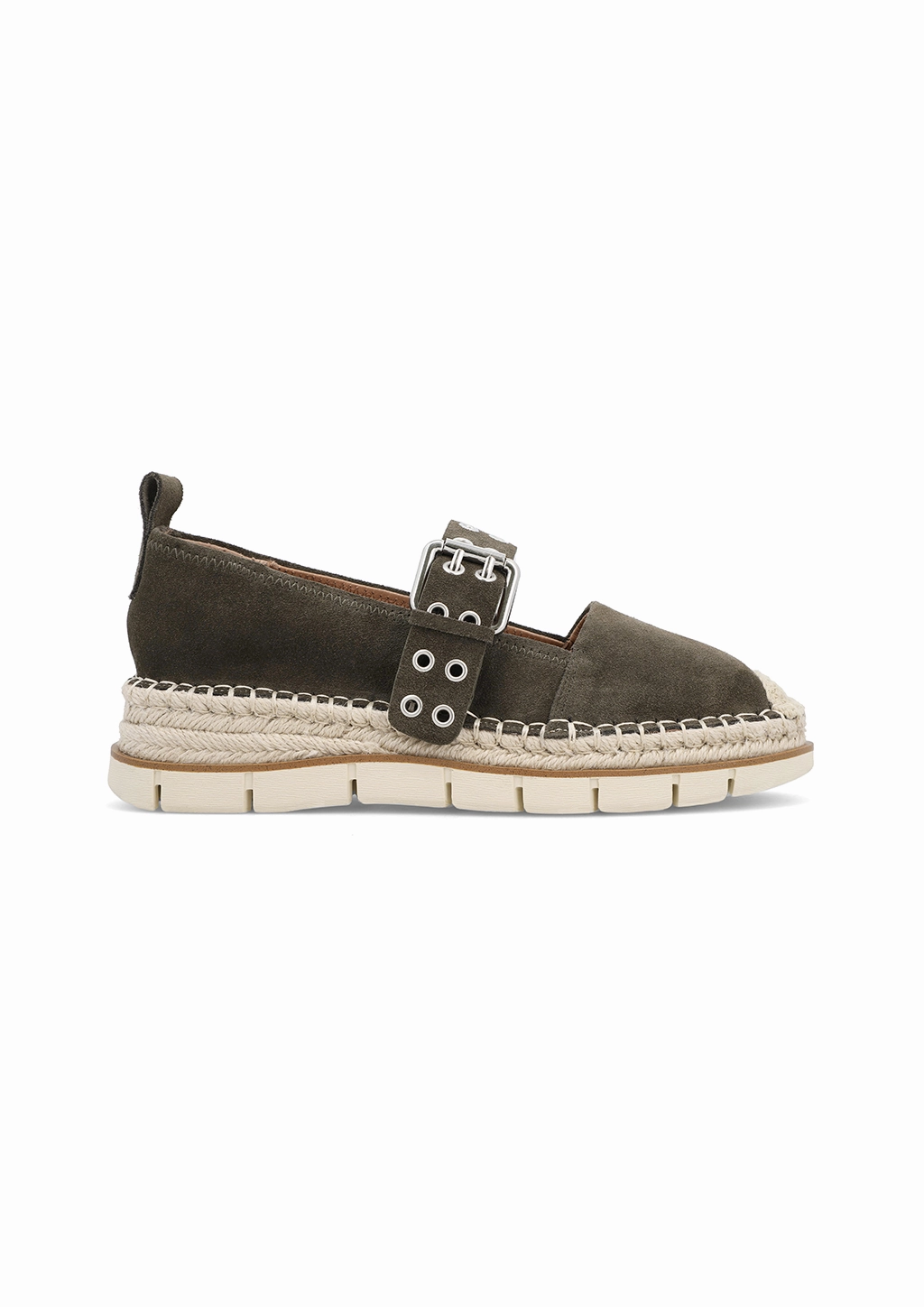 VALRI - KHAKI Cameryn Iv Tumbled Leather Espadrille