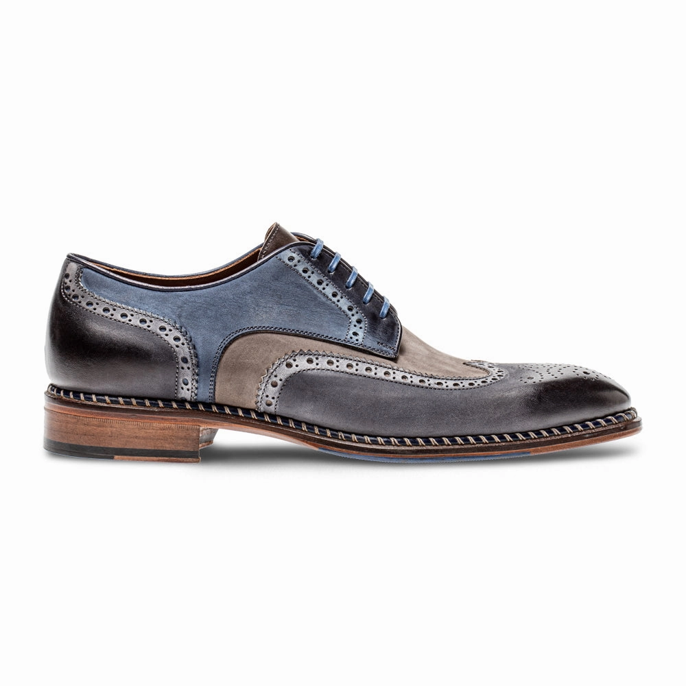 VELOCE ANTRACITE CORTECCIA BLUE WINGTIP Difference Between Oxford And Derby Shoes