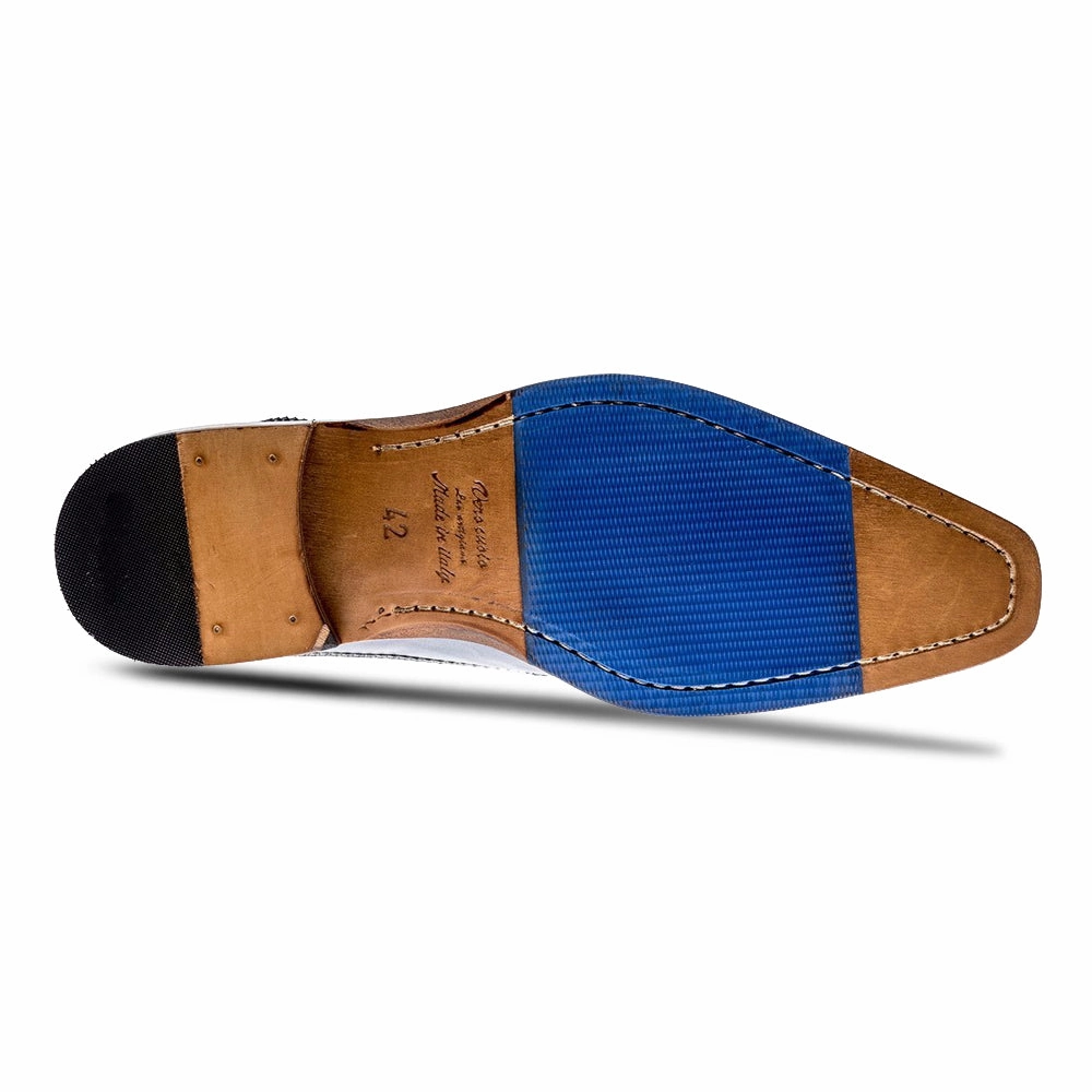Lace Up House Shoes VELOCE ANTRACITE CORTECCIA BLUE WINGTIP