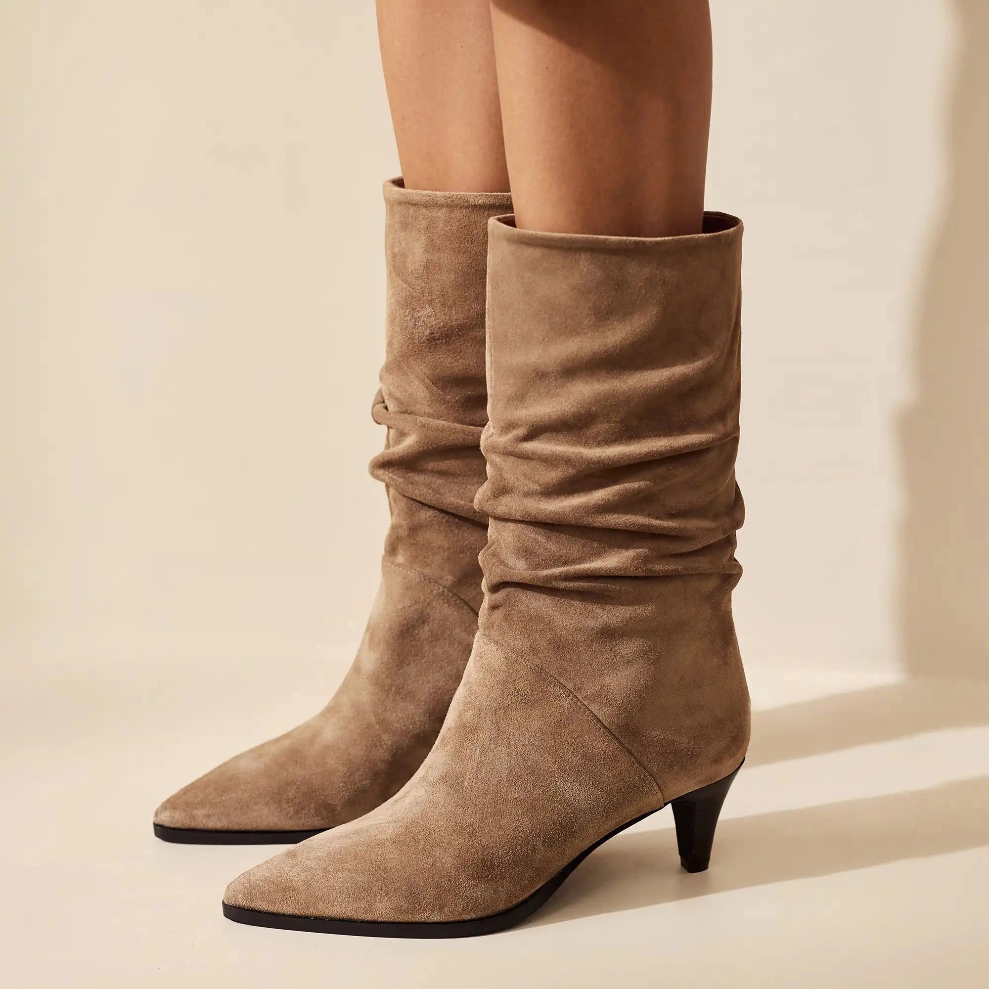 Work Waterproof Boots Vendme Margot taupe suede boots