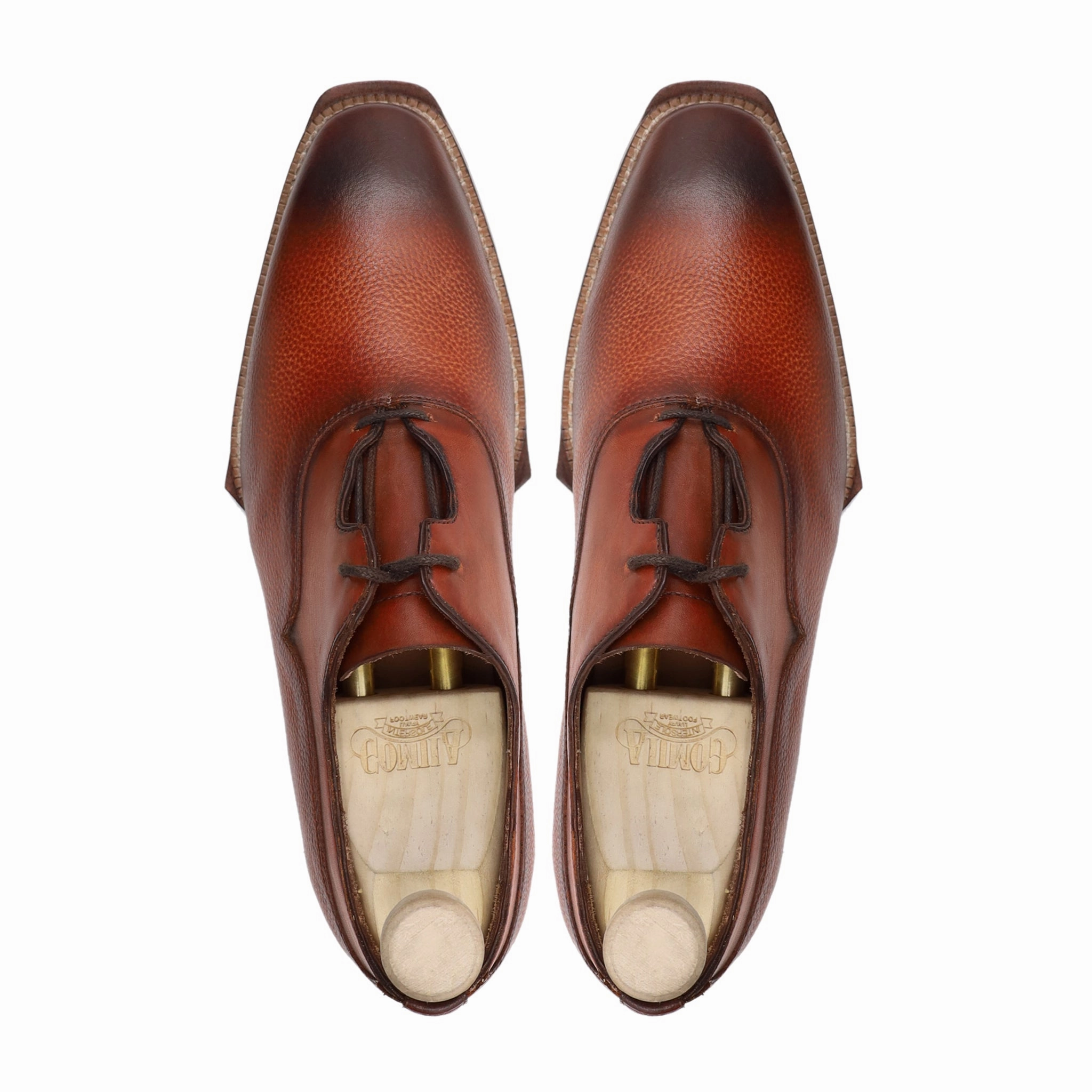 Pizarro - Men's Burnish Tan Pebble Grain Leather Oxford Shoe Sam Edelman Sawyer Cutout Oxfords