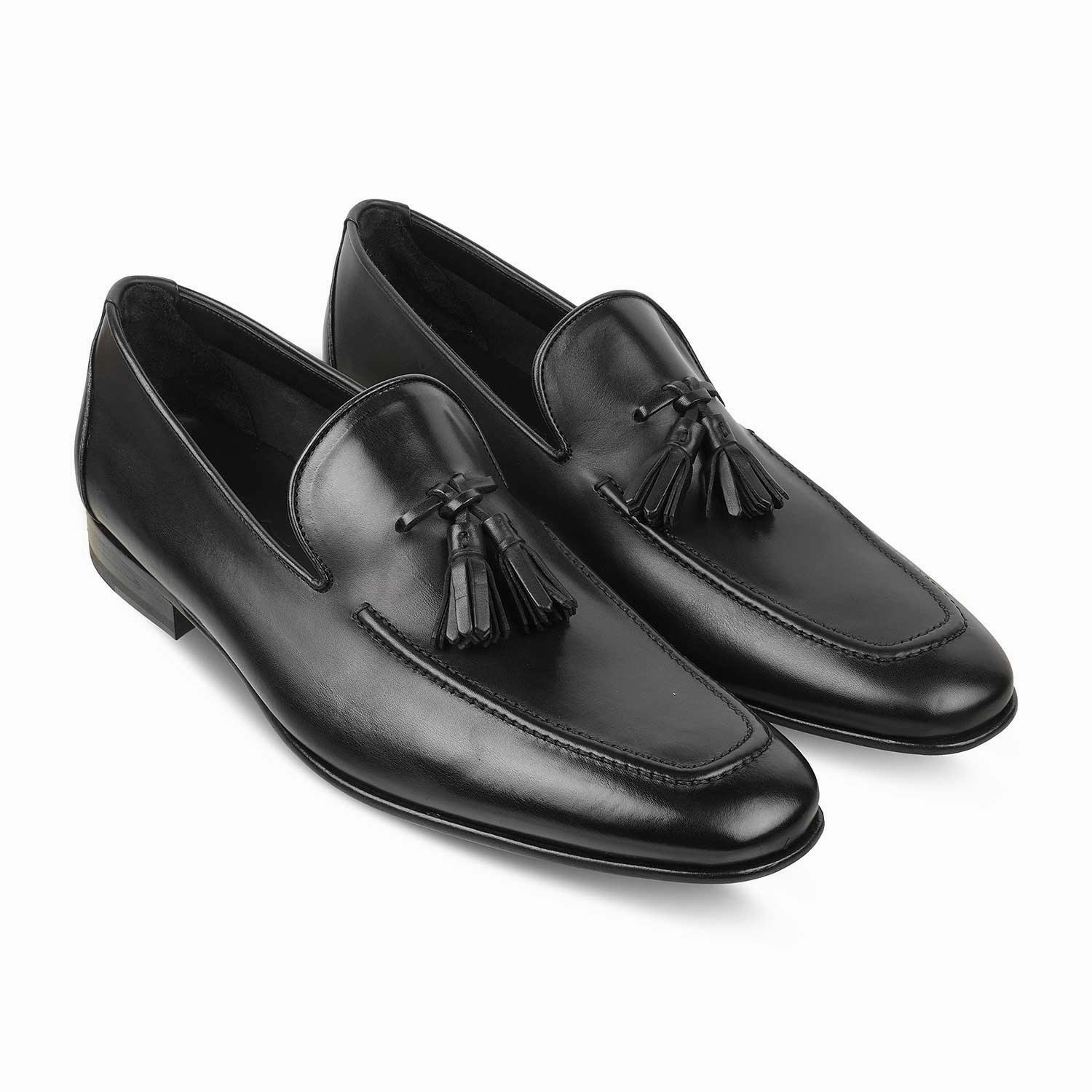 Cute Loafers For Work The Maffeo Black Men's Handcrafted Leather Loafers Tresmode