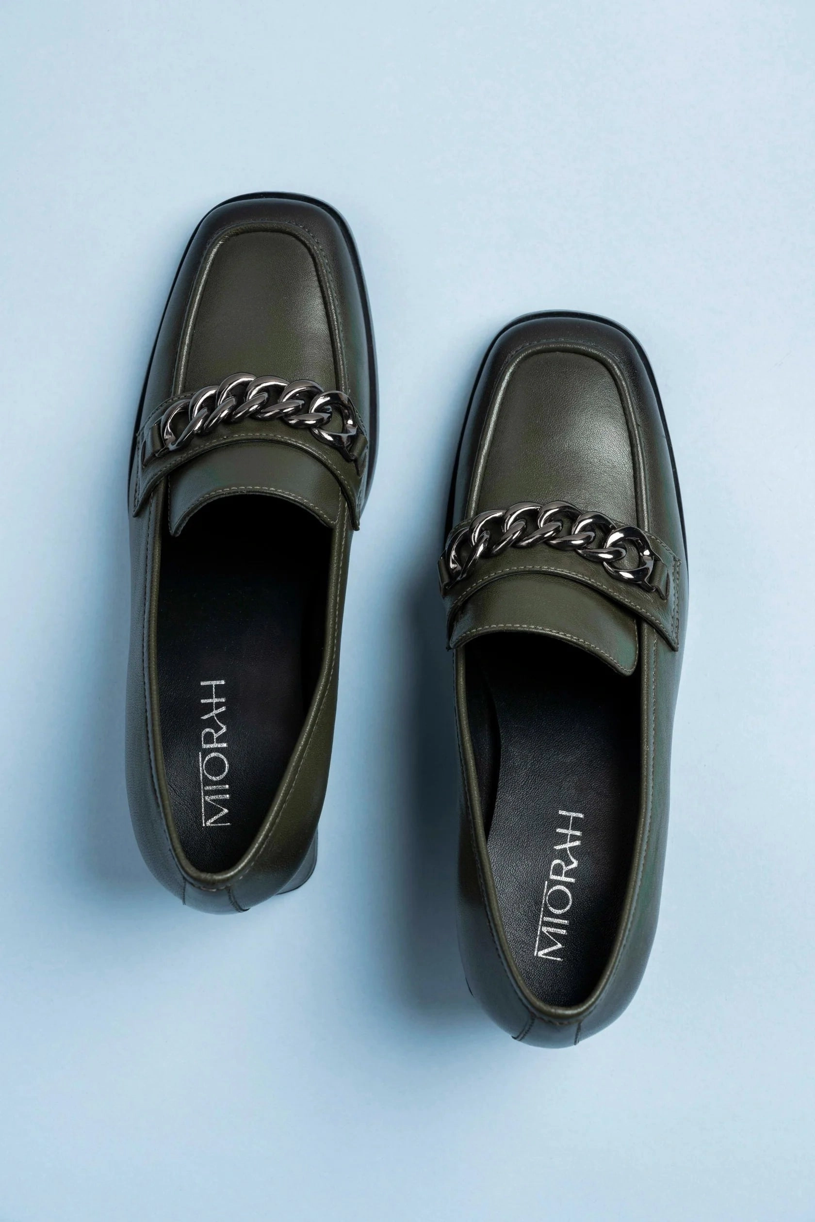 CHIC Premium Leather Block Heel Loafers Loafers Lyrics