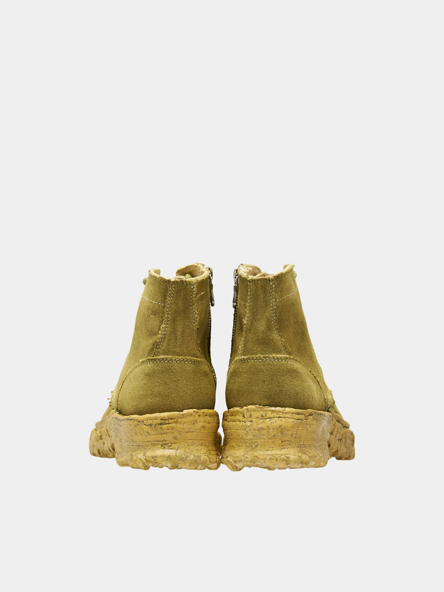 Jack Burton Boots Vintage-Like Sole Canvas Boots (S10FW703-LT-GREEN)