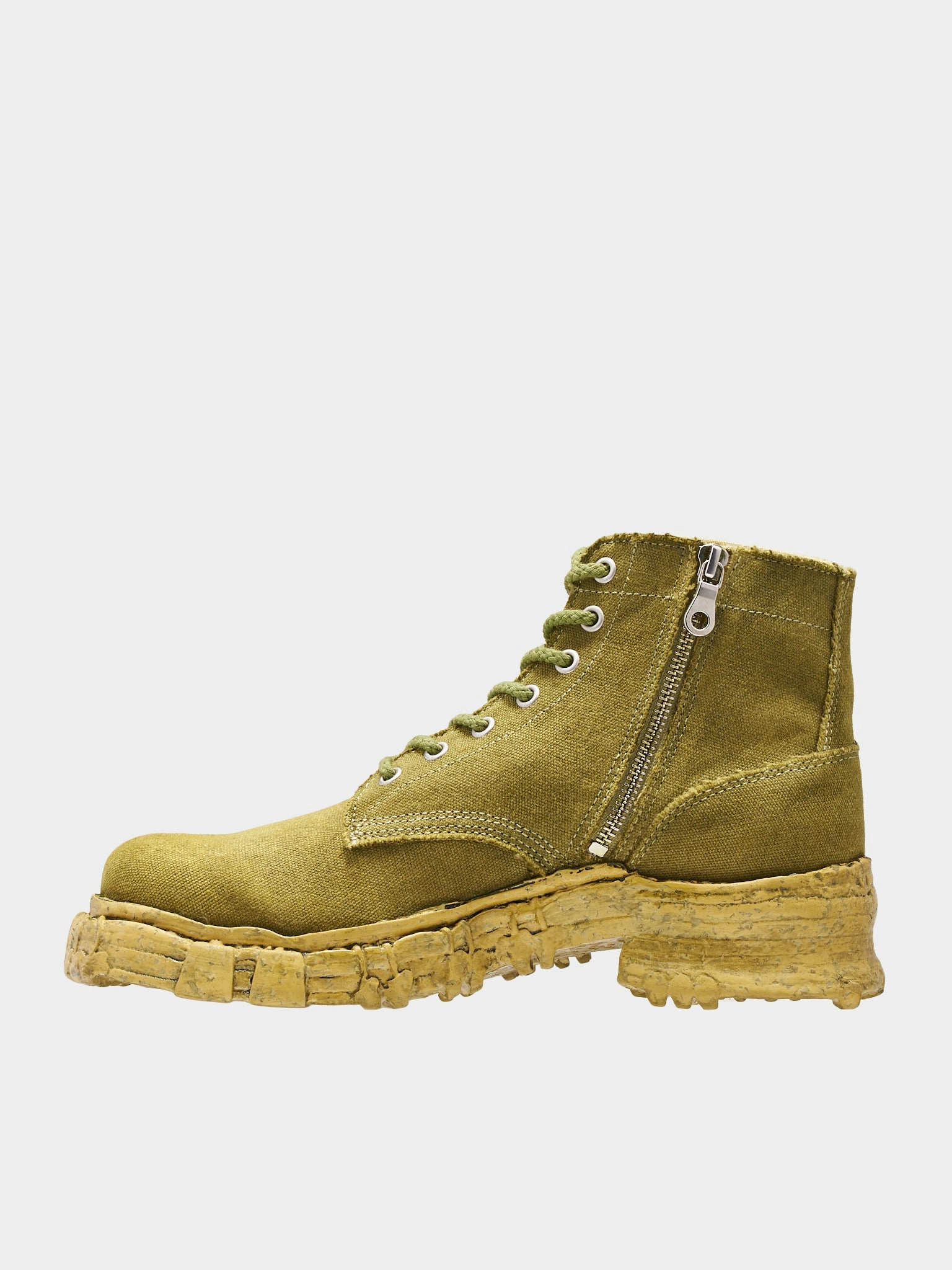 Vintage-Like Sole Canvas Boots (S10FW703-LT-GREEN) Dr Childrens Boots