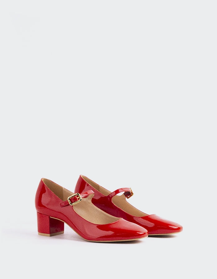 Rosalba Red Patent Drew Mary Jane Shoes