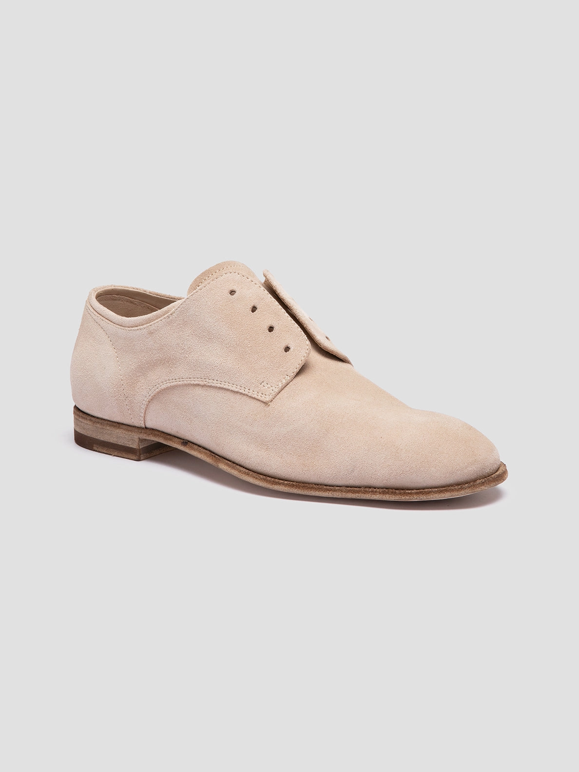 Ysl Lace Up Shoes SOLITUDE 104 - Ivory Suede Derby Shoes
