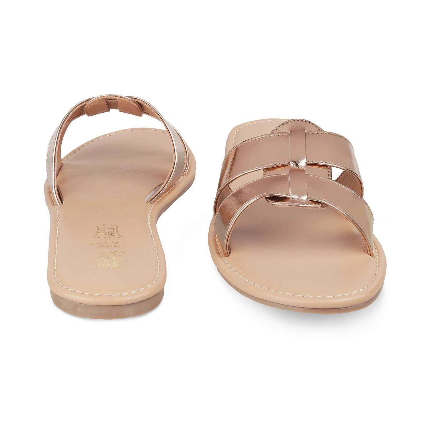 Wide Fit Flat Shoes The Stripi Champagne Women's Dress Flats Tresmode