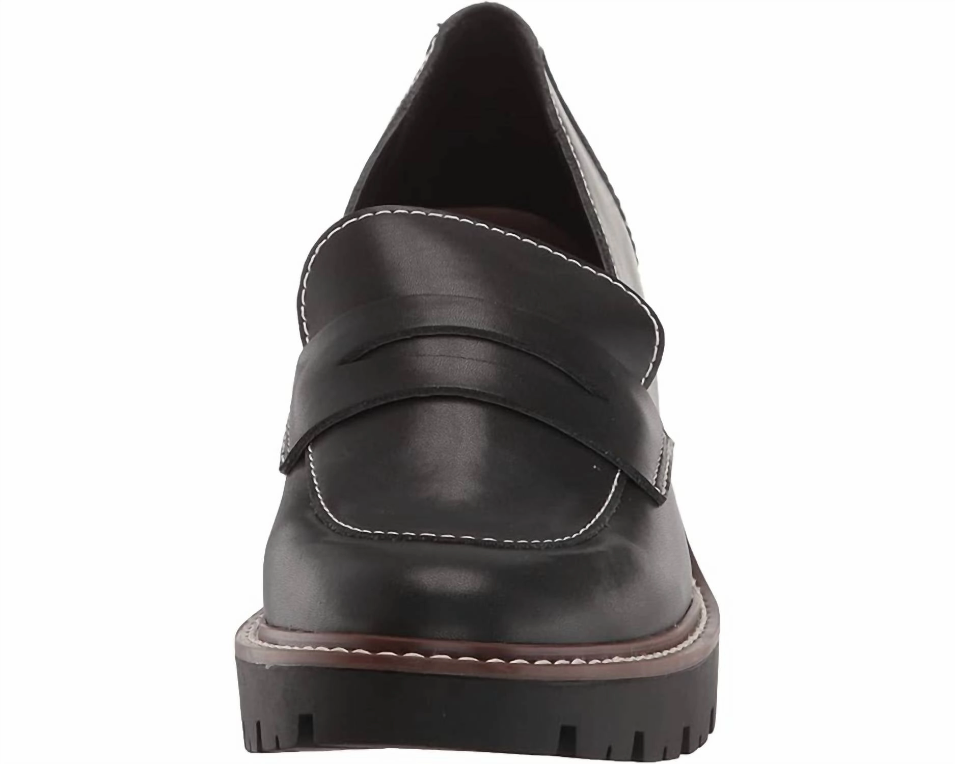 Zebra Loafers Women's Dulce Loafers In Black Leather / Calf Leather