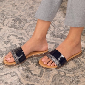 The Sidney Black Women's Casual Flats Tresmode Slingback Flats Shoes