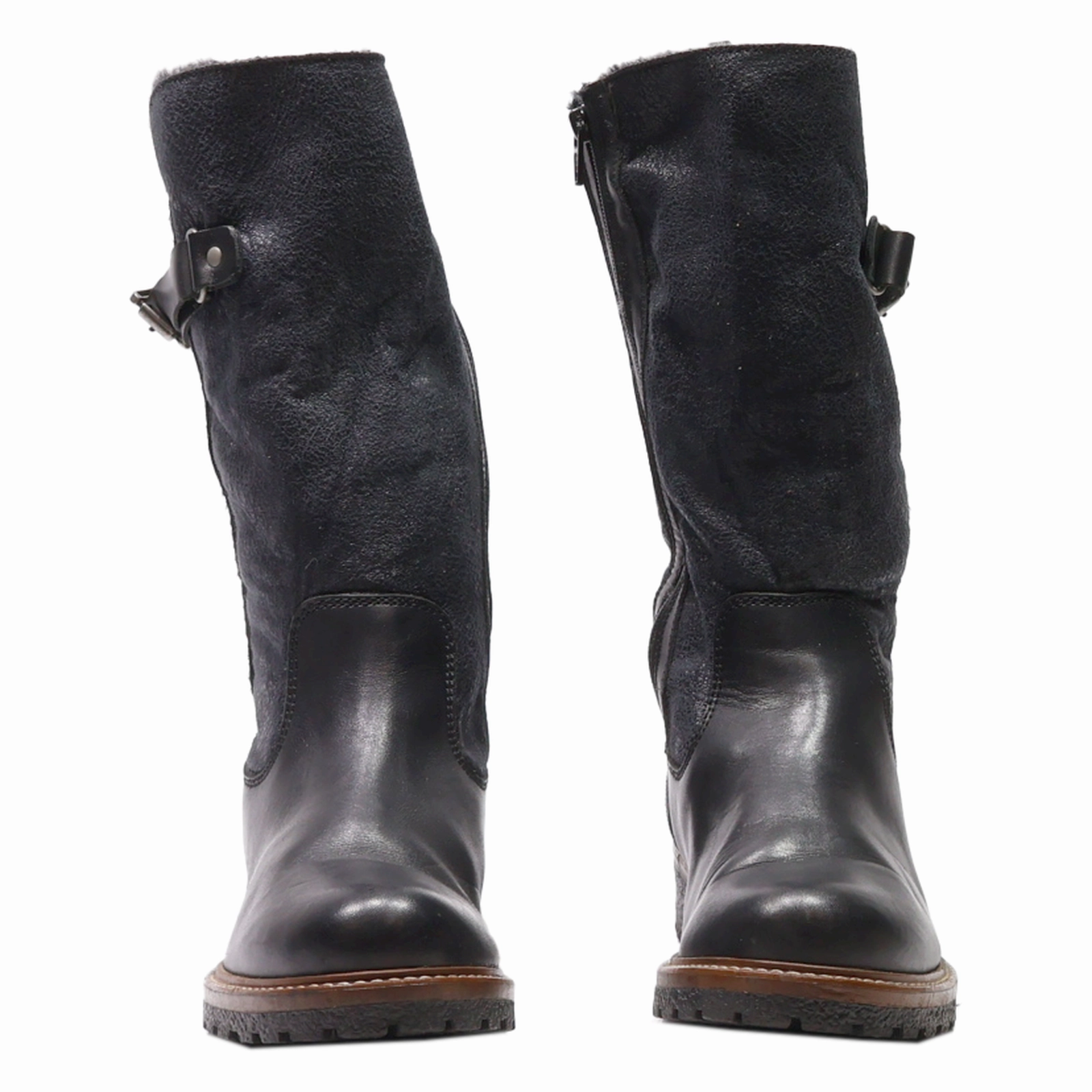 Skechers Easy Going Snow Boot TAMARIS Snow Boots Black Leather Womens UK 7