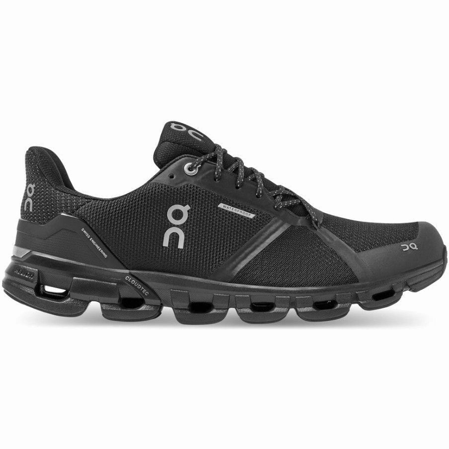 Waterproof Orthotic Shoes Men's On Cloudflyer Waterproof, Black/Lunar, 14 D Medium