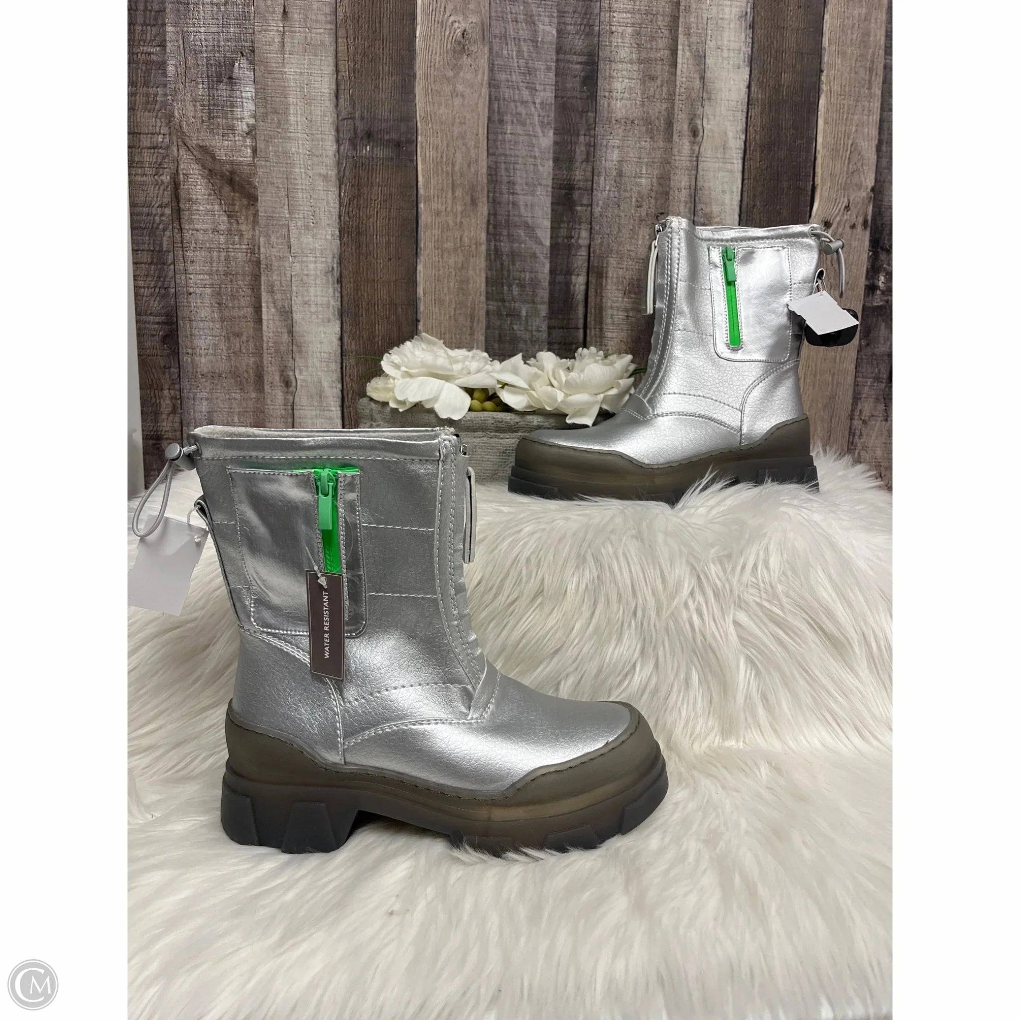 Sperry Walker Atlantic Rain Boot Boots Rain By Franco Sarto In Silver, Size: 8