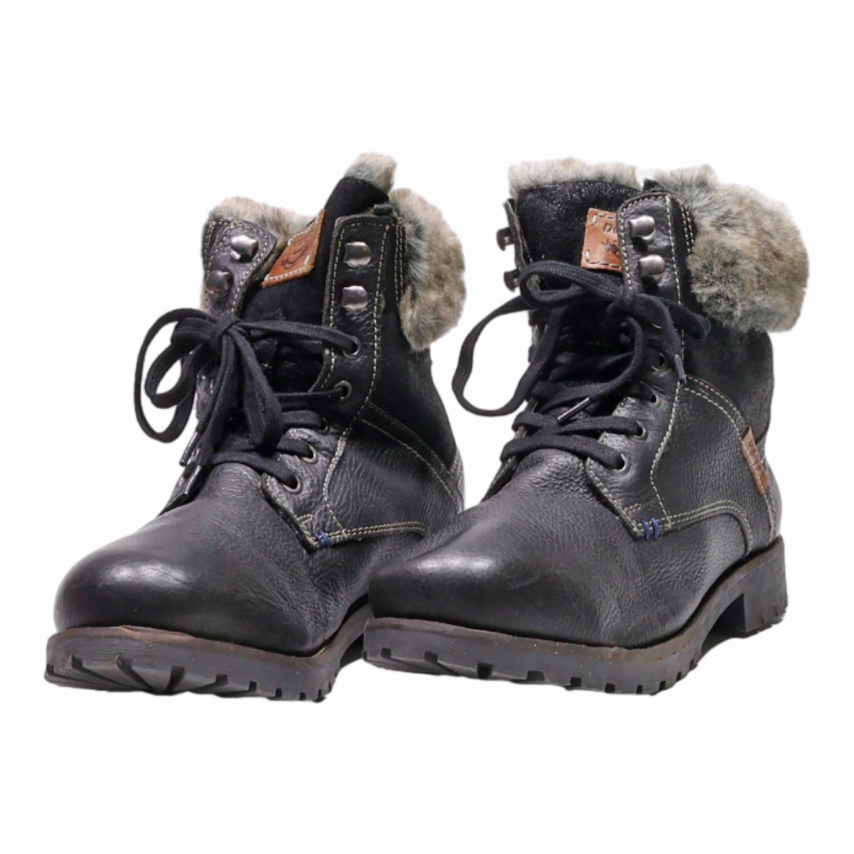 DOCKERS Snow Boots Black Synthetic Womens UK 8 Mountain Snow Boots