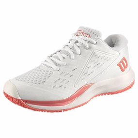 Wilson Junior Rush Pro Ace - White/Mauve Glow Tennis Shoes With Open Toes